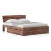 Marieta Solid Wood King Size Drawer Storage Bed In Teak Finish