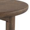 Kaya Round Solid Wood Side Table in Danish Walnut finish