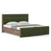 Rio Engineered Wood King Size Hydraulic Storage Bed In Moss Green
