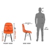 Beautiful Leatherette Dining Chair in Orange Colour