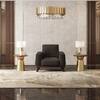 Granada Premium 1 Seater Fabric Sofa in Stone Grey Velvet Colour