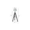 Vinnie Off White Cotton & Silk Mix Shade Floor Lamp