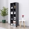Hexa Engineered Wood Bookshelf Multipurpose Storage Rack in Slate Grey Colour