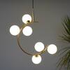 Gloster Contemporary White Glass Premium Ball Chandelier