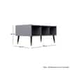 Hexa Engineered Wood Coffee Table With Storage And Open Rack In Slate Grey