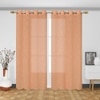 Solid Pack of 2 Pieces Sheer Window Curtain