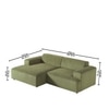 Sophisticated Wood Right Aligned 2-Seater With Upholstery Non Storage Sofas In Green Colour