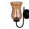Devansh Metal Electric Wall Light in black Colour with Lavender Shade Count of 1 Light