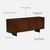 Veltrix Solid Wood  Side Board In Tobacco Colour
