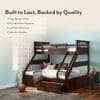 Barnley Single Over Queen Storage Bunk Bed In Dark Walnut