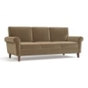 Oxford 3 Seater Fabric Sofa in Fawn Velvet Colour