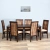 Dual Tone Sheesham Wood 6 Seater Dining Set In warm Chestnut & Natural Finish