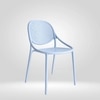 Kepler Brooks Lyra Cafeteria Dining Chair in Light Blue Colour