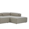Elegantedge Wood Left Aligned 2-Seater With Upholstery Non Storage Sofa In Grey Colour