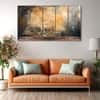 The Castle Decor Abstract Art Wall Painting Wooden Framed 27x48 Inch (Style 5)