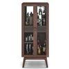 Boisdale Solid Wood Bar Cabinet in Walnut Finish