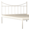 Camden Metal Non Storage King Bed in Glossy Ivory Finish