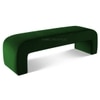 Floran Velvet 2 Seater Ottoman Bench in Green Color