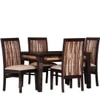 Dual Tone Sheesham Wood 4 Seater Dining Set In Honey Oak Finish
