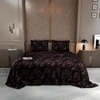 Stoa Paris Noir Rouge Satin Bedsheet for Super King Size Bed  Satin Noir Collection