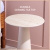 Contemporary Iron Side Table in White Colour
