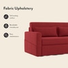 Camden 3 Seater Pull Out Sofa cum Bed In Salsa Red Colour