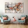 The Castle Decor Music Note Wall Art Set of 5 27x48 Inch