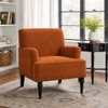 Terren Boucle Fabric Lounge Chair in Orange