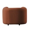 Zenol Boucle Fabric 1 Seater Sofa In Orange