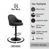 Doe Buck Faux Leather Adjustable Bar Stool in Black Colour