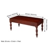 Hudson Sheesham Wood Traditional Rectangle Coffee Table In Honey Finish