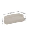 Luxelounge Wood 2-Seater + Ottoman With Upholstery Non Storage Sofa In White Colour
