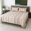 Multicolor Abstract 400 TC Cotton Satin Flat Super King Bed Size Bedsheet With 2 Pilllow Covers  Threads