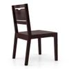 Capra Solid Wood Dining Chair in Mahogany Finish - Set of 2
