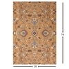 Presto Gold Traditional Hand Tufted Wool Carpet 5X7 Feet