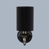 Devansh Metal Electric Wall Light in Antique Gold Colour with Black Shade Count of 1 Light