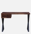 Arno Sheesham Wood Writing Table In Rustic Teak Finish