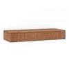 Toledo Solid Wood Wall Mounted Dresser In Amber Walnut Finish