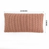 Colette Dark Coffee Cotton Knitted Cushion Cover 12X20 Inches