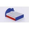 Cloud Engineered Wood Drawer Storage Bed in Blue Colour