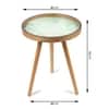 Grove Solid Wood Side Table in Forest Green Finish