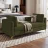 Cova Velvet Chaise Lounger in Olive Green Color