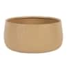 Bowl Textured Planter Set Of 2 In Beige Colour