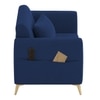 Daraco Velvet 1 Seater Sofa in Navy Blue Color