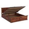 Prashiv Sheesham Wood King Size Bed In Honey Oak Finish With Hydraulic Storage (72 x 78 inches)