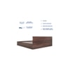 Joben Engineered Wood King  Size Bed With Box Storage (Walnut Finish)