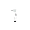 Dolley Multicolour Fabric Floor Lamp with Black Iron Base