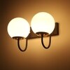 Eliante Modern Wall Lights Mild Steel, Glass & Glass Material Brown, Gold & White Finish