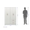 Ren 4 Door Engineered Wood Wardrobe in Silver Oak Finish