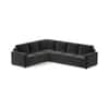 Apollo Corner Sofa (Seating Capacity : Left Aligned 2 Seater + Right Aligned 3 Seater + Corner, Colour : Pebble Grey, Cushion Type : Hard, Back Height : High Back)